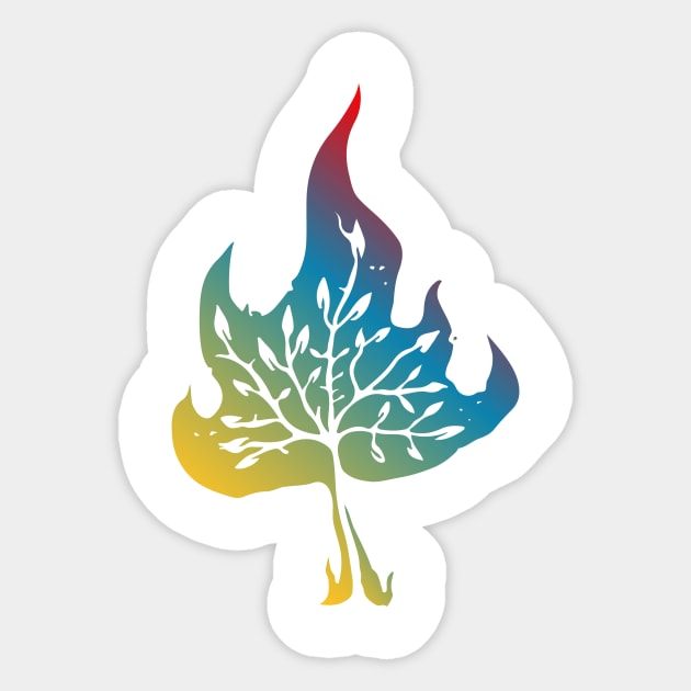 Burning Bush Sticker by Pro Tee Studio Co